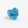 Aretes de aleación de titanio G23 con zirconita de corazón, cabeza F-136, zirconita de corazón de melocotón Super Brillante, accesorios para piercing de labio, aptos para rosca interna