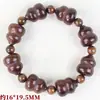 Pulseira de Cabacinho de Sândalo Dourado, Contas de Oração Budistas, Joia de Madeira Estilo Chinês Nacional para Homens e Mulheres, Acessório de Mão para Casais, Pulseira da Sorte