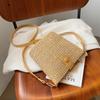 Bolso Tejido de Paja Han Feng ins Bolso Tejido Casual de Moda Bolso de Cubo Tejido 2021 Nuevo Bolso de Verano para Vacaciones para Mujer Bolso de Hombro Cruzado