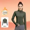 Tops de Otoño e Invierno Ropa Adelgazante para Fitness Chaqueta Deportiva para Correr Cálida Engrosada con Forro Polar Ropa de Yoga Fábrica Dropshipping