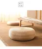 Almofada de Palha Futon Feita à Mão Redonda Tapete de Chão Janela de Canto Tapete de Chão Externo Almofada de Meditação para Ajoelhar Tatami Almofada