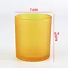 Vaso de Vela Aromática de Colores Portavelas de Vidrio Mate Calibre 8090 Adorno para Portavelas Recipiente de Vidrio para Velas con Tapa Opcional