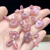 Ágata Natural Cerradura Ruyi Maleta Pequeña Joyería DIY Fuente de Sal Nube Auspiciosa Accesorios de Cerradura Colgante Pulsera Accesorios de Cuerda Trenzada