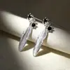 Pendientes Creativos de Borla de Pedrería y Plumas con Diseño Único, Nuevo Estilo Trendy de Lujo Ligero, Pendientes Minimalistas