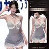 La nueva lencería sexy de Guaiyun presenta un escote revelador, diseño fruncido, malla transparente, encaje y un vestido ajustado al cuerpo.