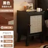Mesa de cabeceira luxuosa e simples para uso doméstico no quarto, armário de armazenamento de rattan plástico para organizar e proteger contra poeira
