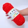 Hilo de chenilla brillante de tres cabos para tejer a crochet zapatos, hilo de lana grueso para tejer suéteres, bufandas y sombreros