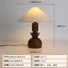 Lámpara de Mesa Minimalista de Madera Maciza Estilo Chino Nuevo, Lámpara de Mesita de Noche para Dormitorio, Lámpara de Escritorio Acogedora para el Hogar, Ambiente Vintage, Lámpara Regulable para Alojamiento