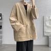 Camisa de Pana Estilo Chino Nuevo Tendencia Nacional Cardigan Sudadera para Hombre Chaqueta Moderna Primavera y Otoño
