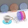 Moldes de Resina de Cristal DIY de Amapola, Posavasos Varios con Bordes Tallados, Adornos de Exhibición de Almacenamiento, Moldes de Silicona al por Mayor