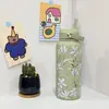 Taza Termo de Gran Capacidad Estilo Nuevo Transfronterizo Dibujos Animados Portátil al Vacío para Niños Estudiantes Deportistas Botella de Agua Taza de Agua Impresa para Exteriores