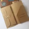 Bolsa de Almacenamiento de Papel Kraft Adhesiva 2 en 1 para Tarjetas de Presentación, Billetes, Cuaderno de Viaje, Núcleo Interno, Diario de Mano Tn, Accesorios