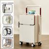 [W Oh Personalizado] Mala Trolley Larga com Abertura Frontal para Mulheres 20 polegadas Mala com Abertura Frontal de Aparência Sofisticada