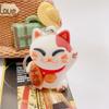 5021 # PVC macio tridimensional sorte gato sorte gato dos desenhos animados boneca chaveiro saco de carro pingente ornamentos