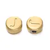Letras Inglesas de Acero Inoxidable de 7 mm 26 Letras Color Acero Dorado Redondas Recubrimiento al Vacío Accesorios para Collares de Cuentas DIY