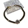 Elegante Collar con Colgante de Flor de Diamante y Cristal Francés Moda Lujo Ligero Versátil Cadena para Clavícula Nicho Joyería de Gama Alta