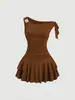 Em Estoque Transfronteiriço Amazon Aliexpress Nova Moda Elegante Design Sem Costas Estilo Bolo Gola Alta Bodycon Vestido