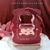 2025 Nova Caixa de Doces de Casamento Chinoiserie Bolsa Grande Capacidade Estilo Ins Caixa de Presente para Acompanhantes de Casamento Caixa de Embalagem para Doces de Casamento