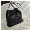 Bolsas para Mujer 2026 Nuevo Estilo Moda Europea y Americana Bolso de Hombro con Lentejuelas Bolso Cubo de Mano a la Moda Tendencia