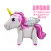 Soporte Ensamblado 3D Globo de Unicornio Grande Dibujo Animado Cabeza de Caballo Arcoíris Globo de Película de Aluminio Decoración de Escena de Cumpleaños Infantil