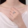 Nuevo anillo Deyi S925 de moissanita en plata esterlina para mujer, anillo clásico de seis garras con diseño de girasol, joyería elegante de alta gama.