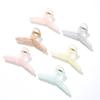 Pinza de tiburón esmerilado, pinza transparente para el cabello, horquilla para la parte posterior de la cabeza femenina, pinza cuadrada grande para el cabello, pinza para el cabello con cabeza plana, tocado