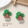 Dibujos animados DIY accesorios de resina accesorios planta en maceta auspiciosa pegamento de crema clip para el pelo hecho a mano funda para teléfono móvil hebilla de zapato accesorios lote