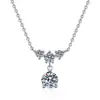 Collar de Plata de Ley S999 Gota de Agua Lujo Ligero Nicho Ins Cadena para Clavícula de Suéter Cadena para Clavícula de Mujer Diseño Simple Sentido de Alta Calidad Collar Joyería