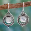 Aretes de Turquesa Europeos y Americanos Nuevos Aretes de Borla Bohemios Aleación Geométrica Retro Elegante Exagerada Joyería para la Oreja