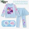 Conjunto de Bikini Kpop Demon Hunter para Niñas: Traje de Baño de Manga Larga y Pantalón Largo con Protección Solar para Niñas, Atuendo para Aguas Termales y Playa