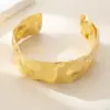 Joyería transfronteriza europea y americana Pulsera abierta lisa con sentido de diseño simple francés Nicho de joyería geométrica hueca retro