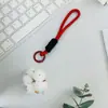 Estilo Minimalista Popular Cuerda Trenzada Tejida a Mano Lanyard con Bloques de Color Llavero Funda de Teléfono Correa de Muñeca Portátil Accesorio de Nicho de Moda