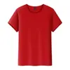 Camiseta de publicidad de hielo de secado rápido con estampado de cuello redondo de manga corta deportiva al por mayor ropa de trabajo ropa de clase ropa de grupo con estampado de LOGOTIPO