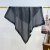 Bufanda de Seda de Alta Gama, Bufanda Elegante Moderna y Sencilla, Estampado Geométrico, Bufanda Cuadrada Pequeña Versátil, Bufanda Elegante e Intelectual para Combinar