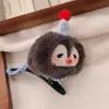 Grampo de Cabelo Pinguim Peixe Fofo Outono e Inverno Grande Pelúcia Rosto de Desenho Animado Presilha Bico de Pato Grampo de Cabelo de Estudante Presilha Lateral Acessórios de Cabelo