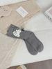Meias de Lã Femininas para Outono e Inverno, Meias de Cano Médio Modernas e Fofas com Estampas de Animais, Absorventes de Suor, Forradas com Fleece e Espessadas para Outono e Inverno, Meias de Veludo