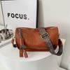 Bolso nuevo 2024 bolso Boston para mujer estilo coreano moderno retro cuero suave patrón lichi bandolera mensajero bolso de axila