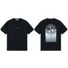 Camiseta Pesada Stone 260g com Estampa de Bússola com Logo, Caimento Solto, Estilo Tendência para Casal, Manga Curta, Unissex