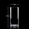 Vaso de vidro reto arranjo de flores de alto sentido rico bambu transparente vaso decorativo hidropônico ins ornamentos de vento atacado
