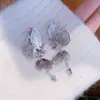 Oferta especial: Nuevos Pendientes de Borla con Forma de Gota de Agua y Media Mariposa, de Moda y Etéreos, Vívidos como Hadas, Exquisitos, Dulces y de Lujo Ligero