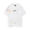Gallery Dept Lavado y Desgastado Manga Corta Retro High Street Vintage Camiseta Suelta para Pareja Moderna