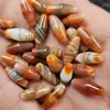 Ágata de Seda Naranja Cuentas de Arroz Jade Cuentas Sueltas Calcedonia Retro Mango Passepartout Accesorios para Joyería Cuentas Hechas a Mano