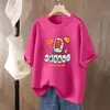 Nueva Camiseta de Algodón Puro para Mujer Verano 2026, Corte Holgado, Tallas Grandes, Adelgazante, Manga Corta, Top que Cubre el Vientre