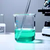 Vaso de Vidrio Espesado Resistente a Altas Temperaturas Vidrio de Borosilicato 5ml-5000ml Vaso Equipo de Enseñanza de Laboratorio Escolar