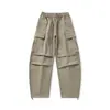 Ropa de Trabajo de Primavera y Otoño 2025 Pantalones Rectos Sueltos para Hombre Tendencia Americana Retro Funcionales Paracaidista Pierna Ancha Casual