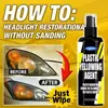 Spray reparador de faros de coche kineshinex, agente pulidor reparador de faros de coche, mejora el amarilleo y la opacidad