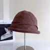 Chapéu de Pescador de Algodão e Linho Estilo Japonês com Aba Virada para Cima para Mulheres, Novo Outono Retrô Versátil Protetor Solar Proteção Solar Elegante Chapéu de Pescador Tendência