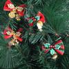Lazo navideño rojo Decoración navideña mini lazo Guirnalda de campanas DIY Árbol de Navidad Accesorios Suministros