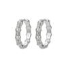 Pendientes de aro retro con microincrustaciones de cobre de 18 quilates, estilo europeo y americano, con personalidad, estilo transfronterizo, para mujer, suministro directo de fabricantes.