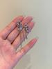 Pendientes asimétricos con borlas de mariposa de cristal, famosos de Internet 2023, pendientes explosivos, elegantes pendientes de diseño de nicho, con un sentido avanzado.